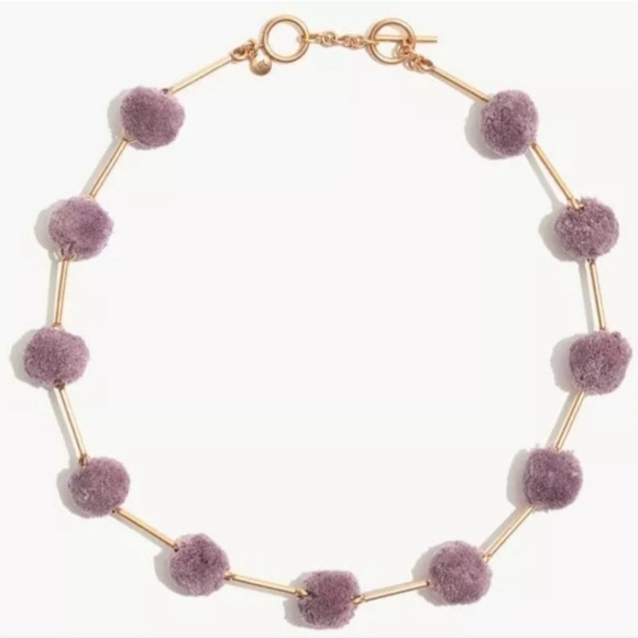 Madewell Jewelry - NWT Madewell Pompom Necklace Violet Dusk / Brass